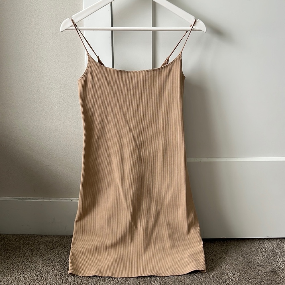 Abercrombie & Fitch Nude Beige Bodycon Dress Medium